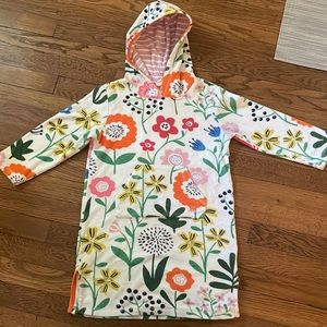 Mini Boden floral toweling hoodie